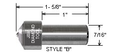 J&M Diamond Dresser Single Point Dresser style B